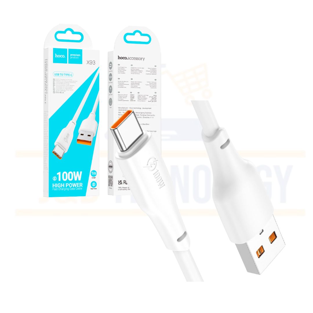 HOCO CABLE DATOS 100W X93  DE USB A C